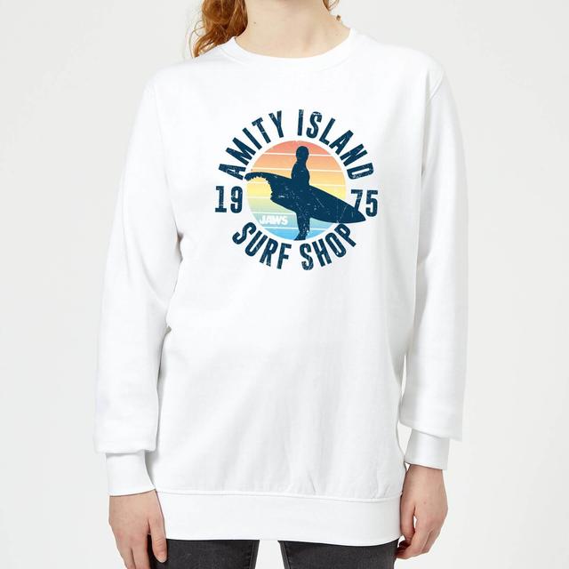 Felpa Lo Squalo Amity Surf Shop - Bianco - Donna - S - Bianco on Productcaster.