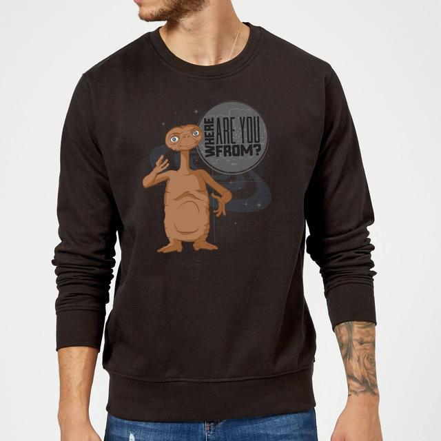 Sudadera E.T. el extraterrestre Where Are You From? - Hombre - Negro - XXL - Negro on Productcaster.