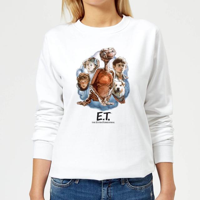 Sudadera E.T. el extraterrestre Retrato Personajes - Mujer - Blanco - L on Productcaster.