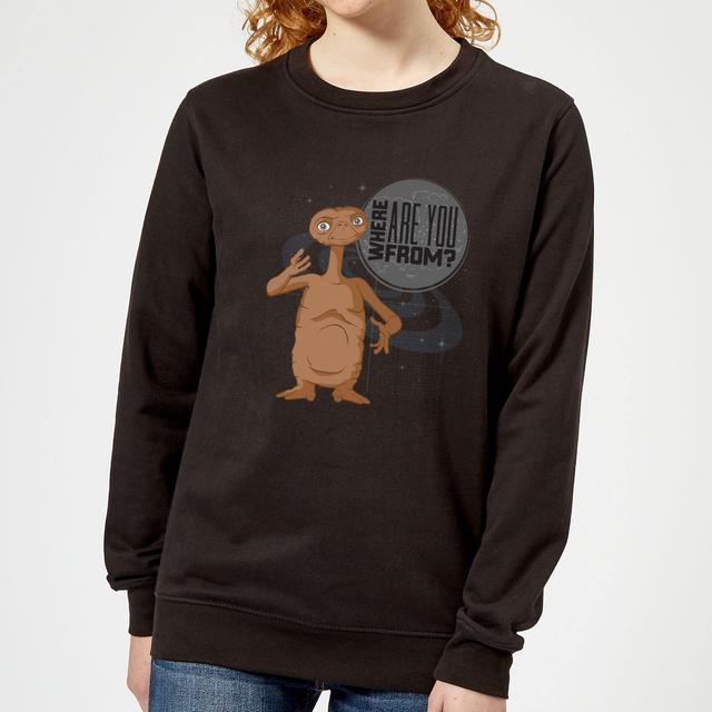 Sudadera E.T. el extraterrestre Where Are You From? - Mujer - Negro - XS - Negro on Productcaster.