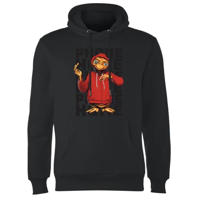 ET Phone Home Stylised Hoodie - Black - XL on Productcaster.