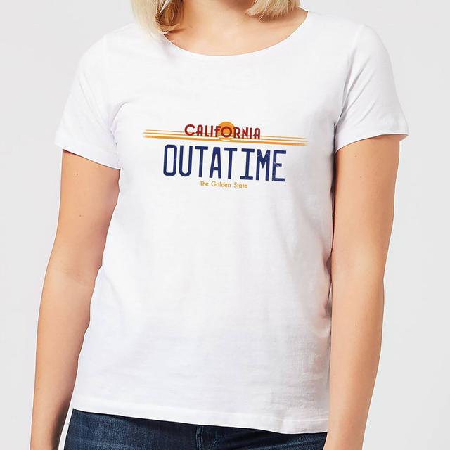 Camiseta Regreso al futuro Matrícula Outatime - Mujer - Blanco - M on Productcaster.