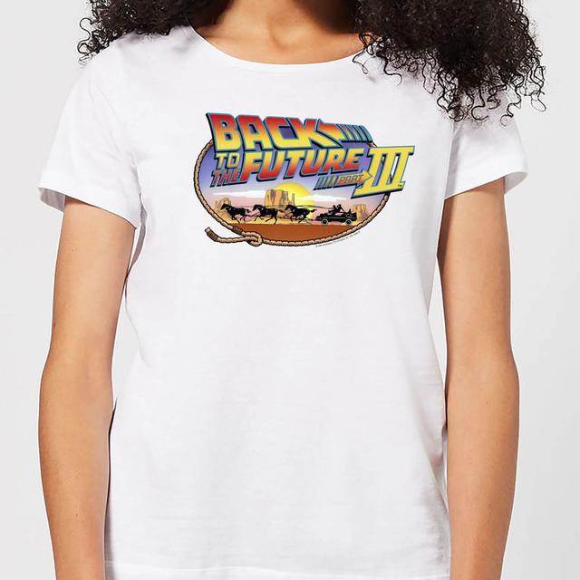 Back to the Future Lasso Dames T-shirt - Wit - S - Wit on Productcaster.