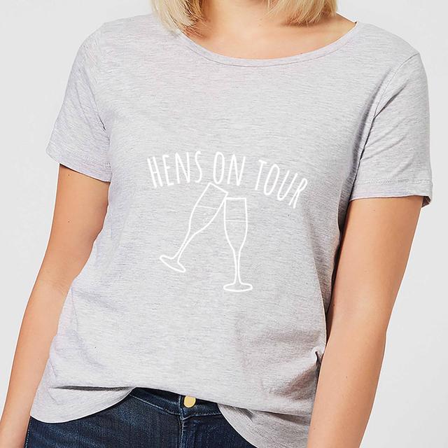 Hen's On Tour Women's T-Shirt - Grey - 5XL - Grey on Productcaster.