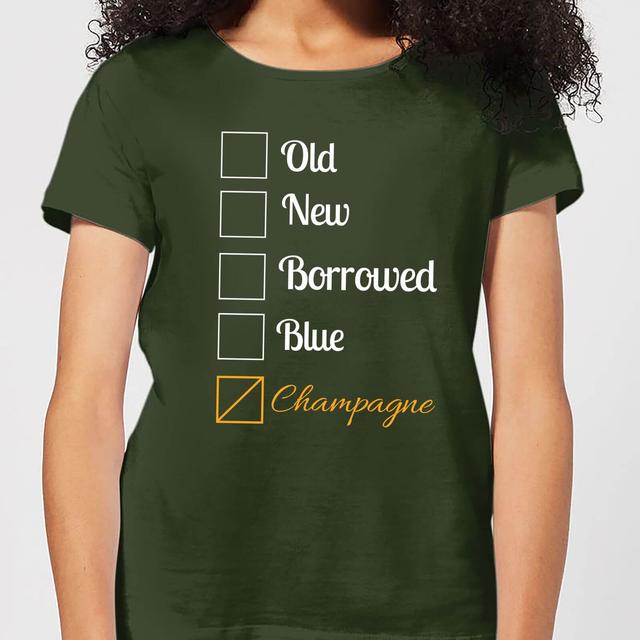 Champagne Tick Box Women's T-Shirt - Forest Green - XL - Forest Green on Productcaster.