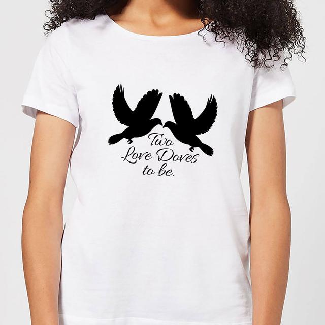 Two Love Doves To Be Women's T-Shirt - White - S - White on Productcaster.