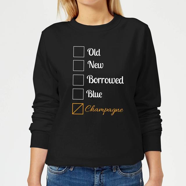 Champagne Tick Box Women's Sweatshirt - Black - XS - Schwarz on Productcaster.