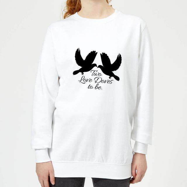 Two Love Doves To Be Women's Sweatshirt - White - L - Weiß on Productcaster.