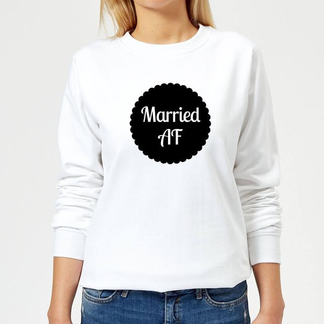 Married AF Women's Sweatshirt - White - L - Weiß on Productcaster.