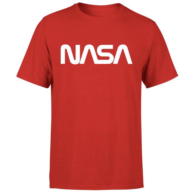 NASA Worm White Logotype T-Shirt - Red - XXL on Productcaster.