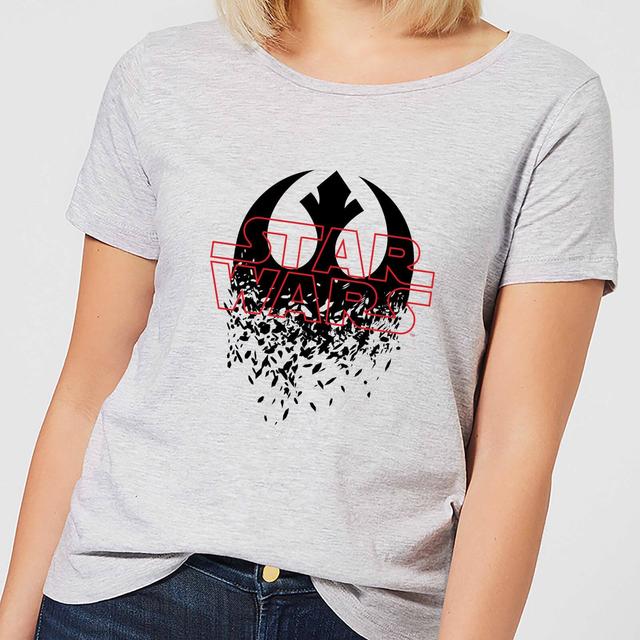 Camiseta Star Wars Emblema Fragmentado - Mujer - Gris - L on Productcaster.