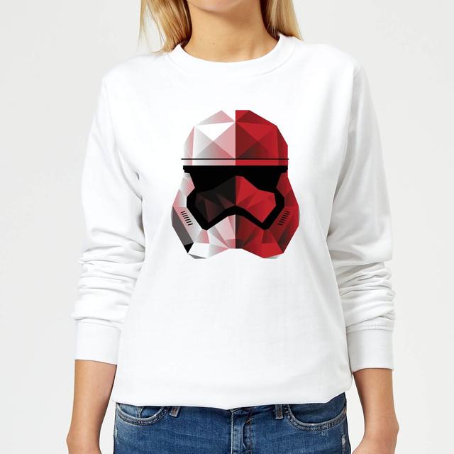 Sudadera Star Wars Los Últimos Jedi Casco Stormtrooper Cubista - Mujer - Blanco - L on Productcaster.