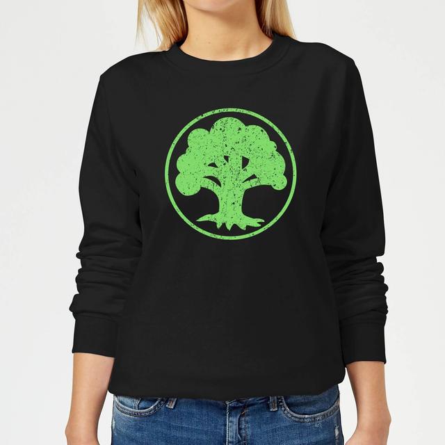 Magic The Gathering Mana Green Women's Sweatshirt - Black - S on Productcaster.