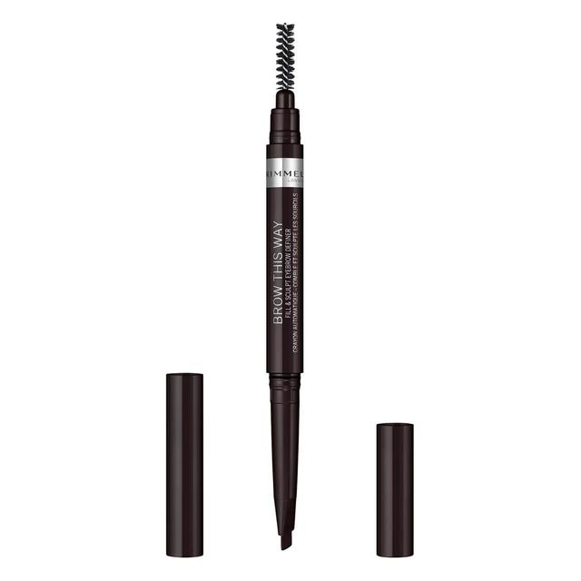 Rimmel Brow This Way Fill and Sculpt Eyebrow Definer 0.4g Soft Black on Productcaster.