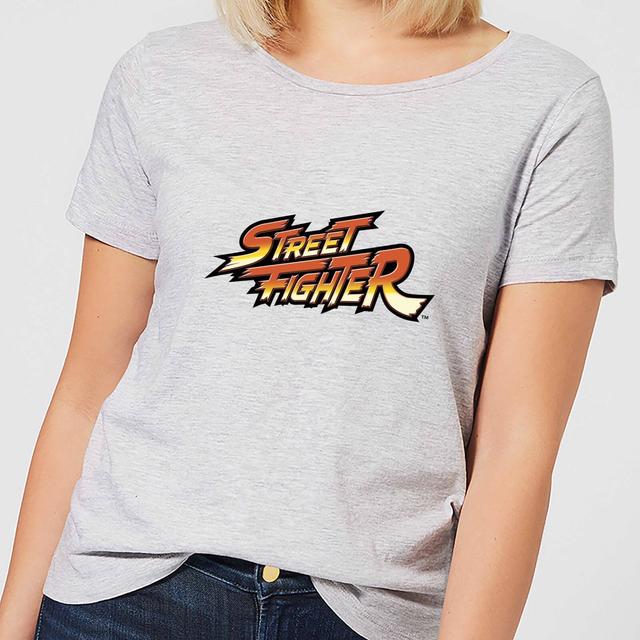 Street Fighter Logo Damen T-Shirt - Grau - 3XL - Grau on Productcaster.