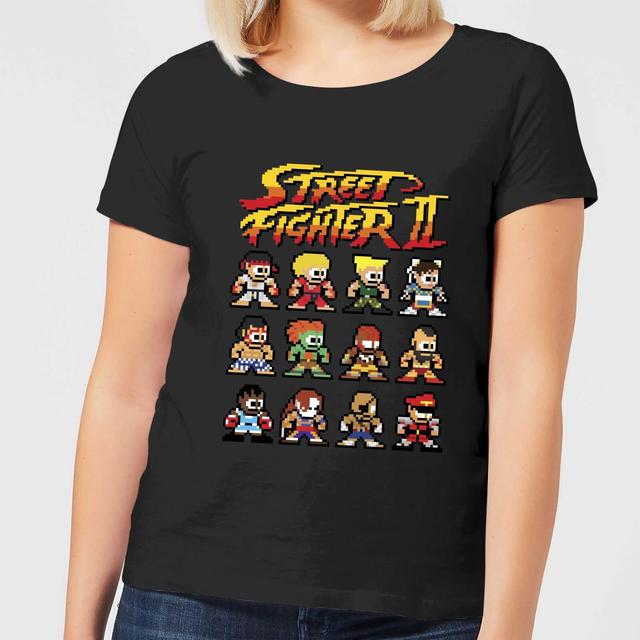 T-Shirt Personnages 2 Pixels Street Fighter - Noir on Productcaster.