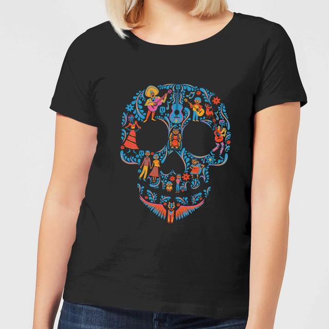 Disney Coco Skull Patroon Dames T-shirt - Zwart - S on Productcaster.