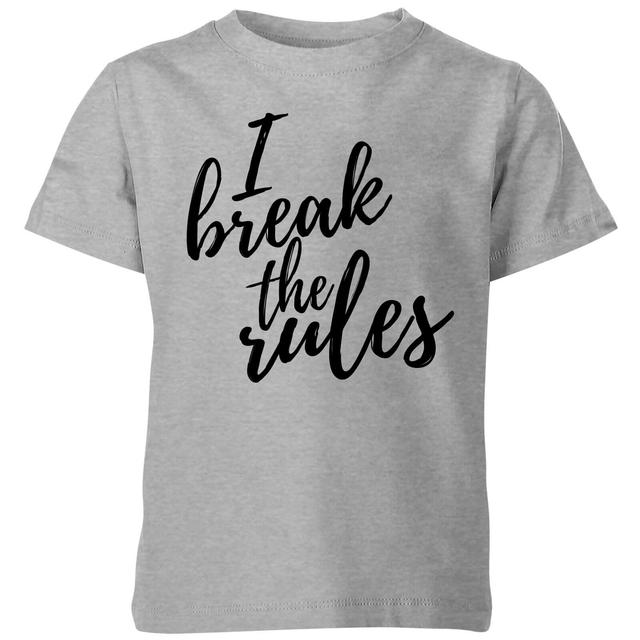 My Little Rascal I Break The Rules Kids' T-Shirt - Grey - 7-8 Jahre - Grau on Productcaster.