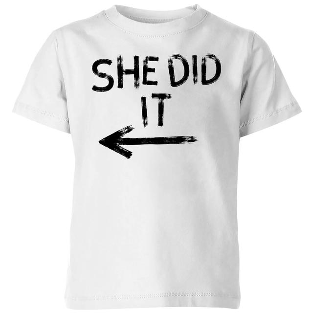 My Little Rascal She Did It Kids' T-Shirt - White - 5-6 Jahre - Weiß on Productcaster.