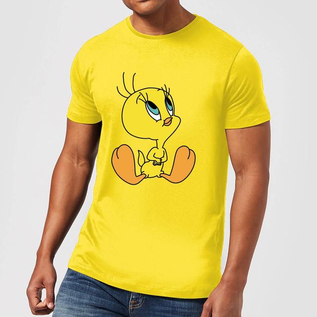 Looney Tunes Tweety Sitting Men's T-Shirt - Yellow - XXL on Productcaster.