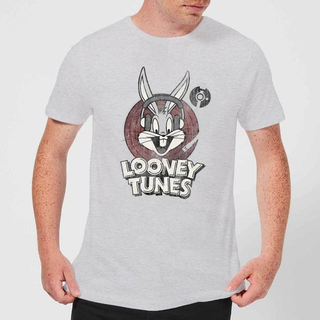 Looney Tunes Bugs Bunny Circle Logo Herren T-Shirt - Grau - L on Productcaster.