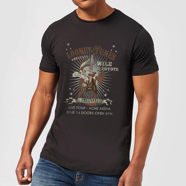 Looney Tunes Wile E Coyote Concert T-shirt - Zwart - XXL on Productcaster.