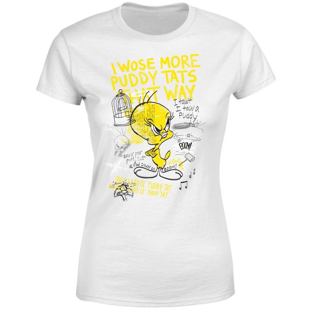 T-Shirt Titi Fâché Looney Tunes - Blanc on Productcaster.