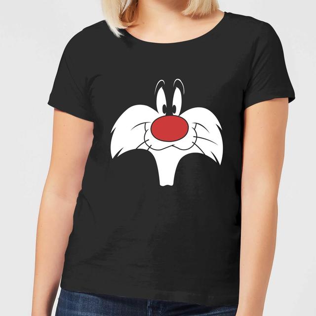 Looney Tunes Camiseta Silvestre Cara - Mujer - Negro on Productcaster.