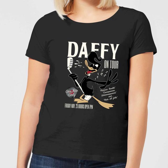 Looney Tunes Daffy Concert Damen T-Shirt - Schwarz - S - Schwarz on Productcaster.