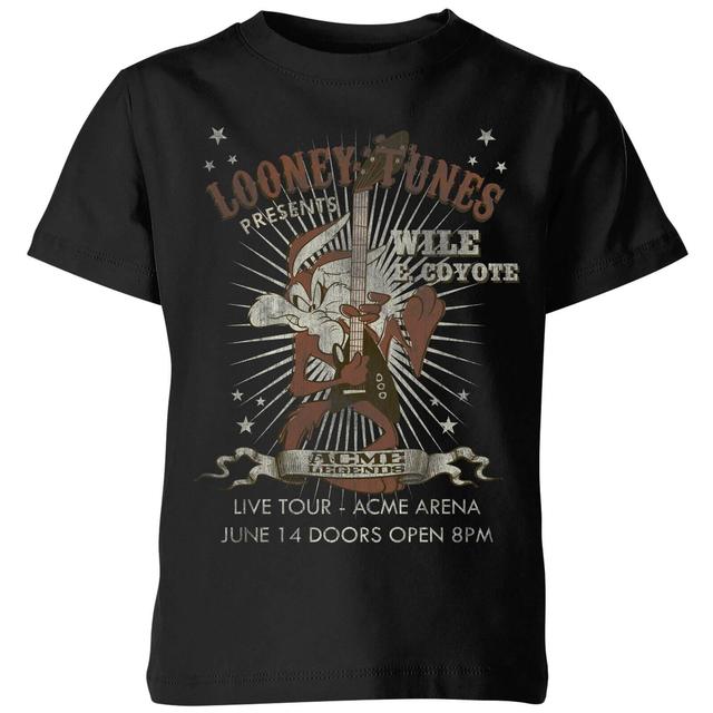 Looney Tunes Camiseta Coyote Live Tour - Niño - Negro on Productcaster.