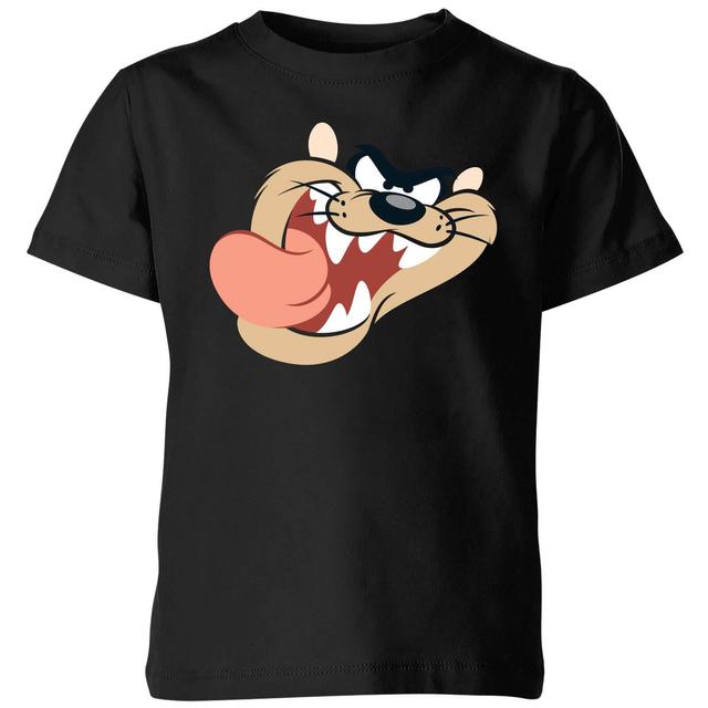 Looney Tunes Tasmanian Devil Face Kids' T-Shirt - Black - 11-12 år on Productcaster.