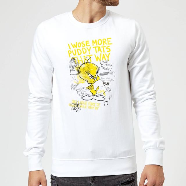 Looney Tunes Sudadera Piolín Enfadado - Hombre - Blanco on Productcaster.