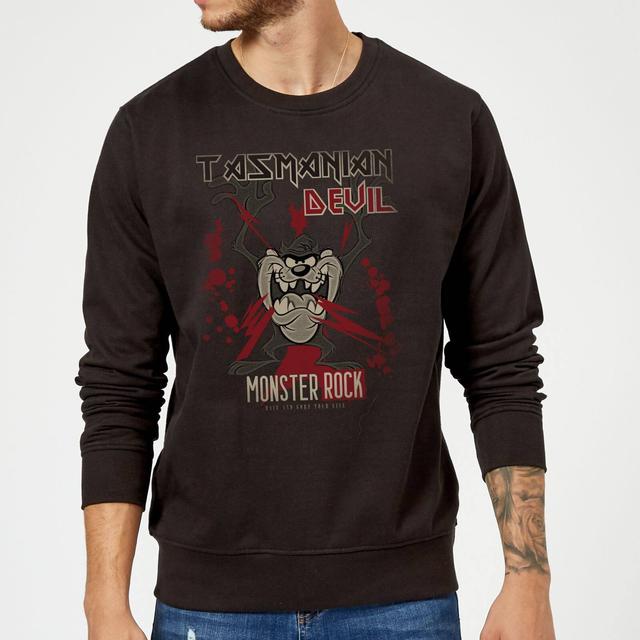 Looney Tunes Tasmanian Devil Monster Rock Sweatshirt - Black - M on Productcaster.