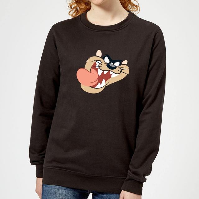 Looney Tunes Tasmanian Devil Face Women's Sweatshirt - Black - XS - Black on Productcaster.