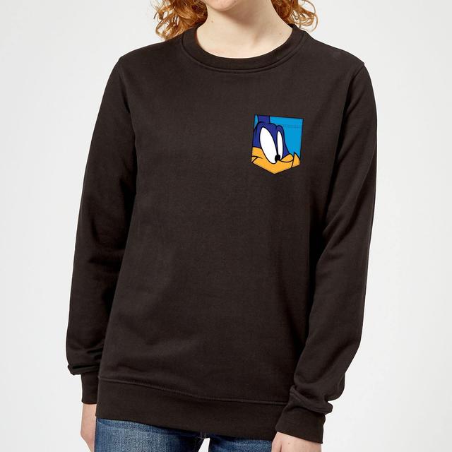 Looney Tunes Roadrunner Gesicht Faux Pocket Damen Pullover - Schwarz - S on Productcaster.