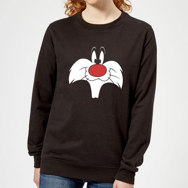 Looney Tunes Sylvester Big Face Women's Sweatshirt - Black - M on Productcaster.