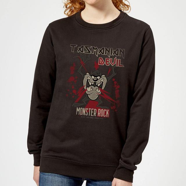 Looney Tunes Tasmanian Devil Monster Rock Women's Sweatshirt - Black - M - Black on Productcaster.