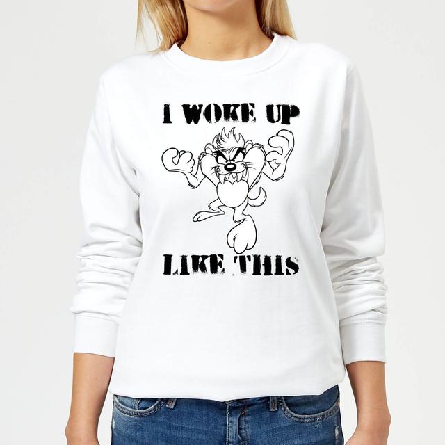 Looney Tunes Sudadera Taz Me He Despertado Así - Mujer - Blanco on Productcaster.