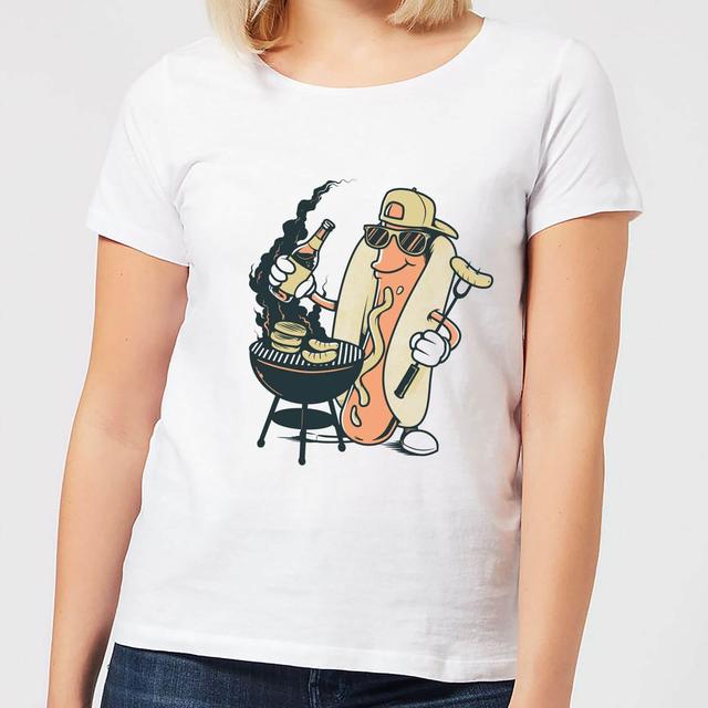 Hot Dog Grilling Women's T-Shirt - White - XL - Weiß on Productcaster.