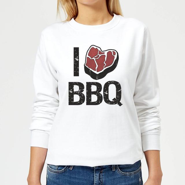 I Love BBQ Women's Sweatshirt - White - XXL - Weiß on Productcaster.