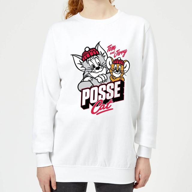 Tom & Jerry Posse Cat Damen Pullover - Weiß - XS on Productcaster.