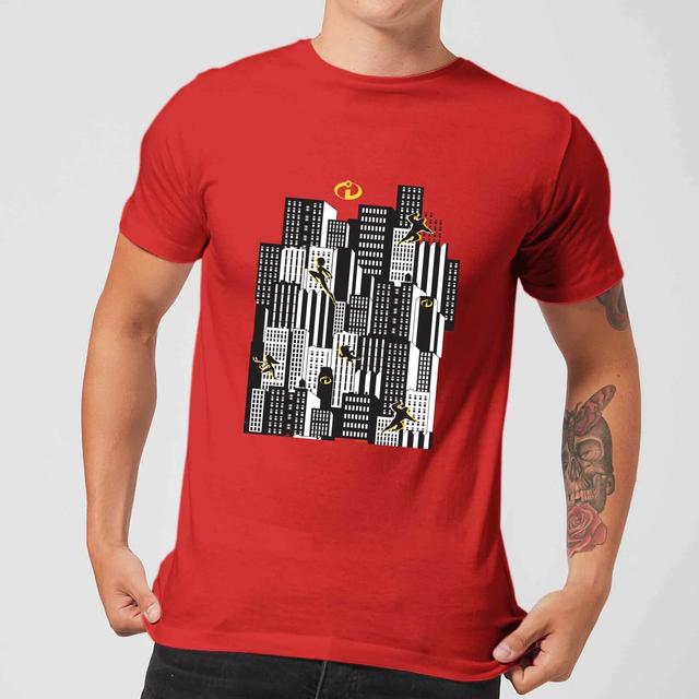 The Incredibles 2 Skyline T-shirt - Rood - L - Rood on Productcaster.