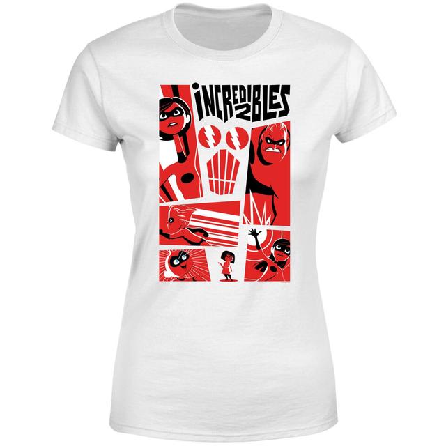 The Incredibles 2 Poster Women's T-Shirt - White - XL on Productcaster.