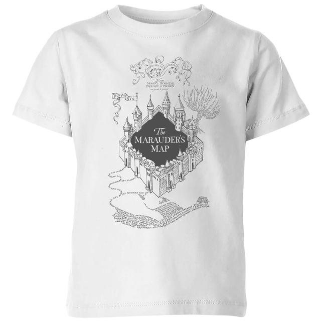 Harry Potter The Marauders Map Kinder T-shirt - Wit - 110/116 (5-6 jaar) on Productcaster.