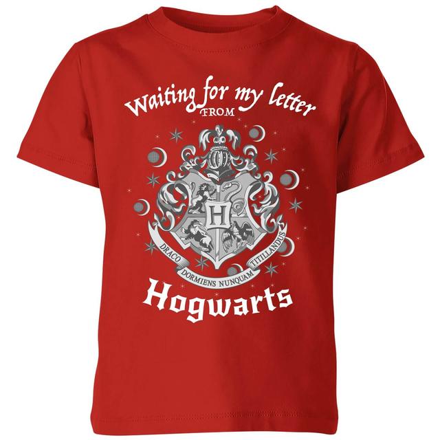 Harry Potter Waiting For My Letter From Hogwarts Kinder T-Shirt - Rot - 5-6 Jahre on Productcaster.