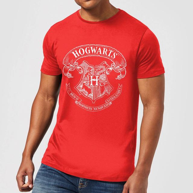 Harry Potter Hogwarts Crest Herren T-Shirt - Rot - L on Productcaster.