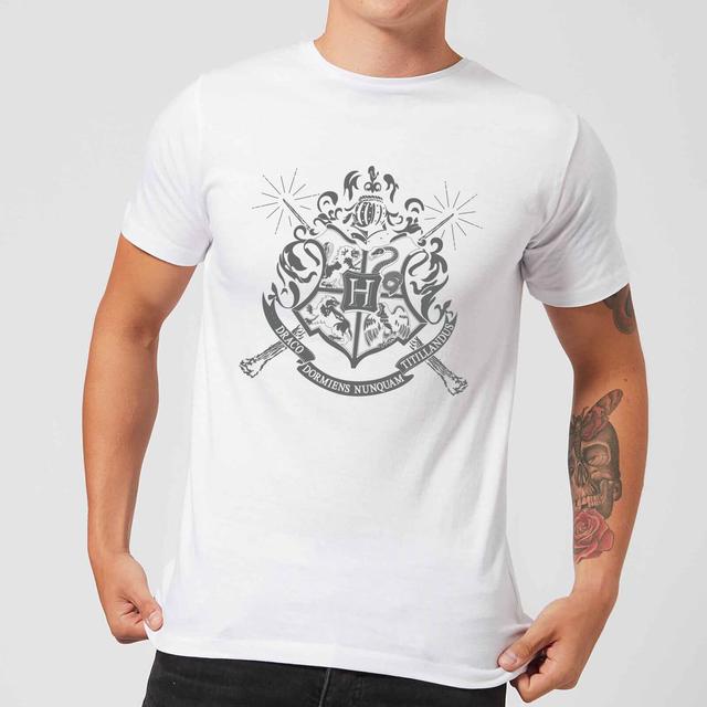 Harry Potter Hogwarts House Crest Herren T-Shirt - Weiß - 3XL on Productcaster.