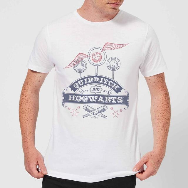 Harry Potter Quidditch At Hogwarts Men's T-Shirt - White - M on Productcaster.