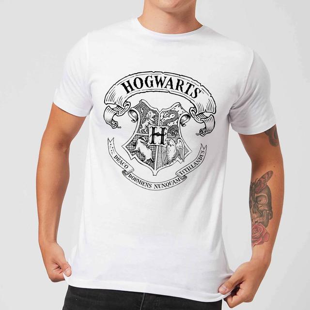 Harry Potter Hogwarts Crest Herren T-Shirt - Weiß - S on Productcaster.