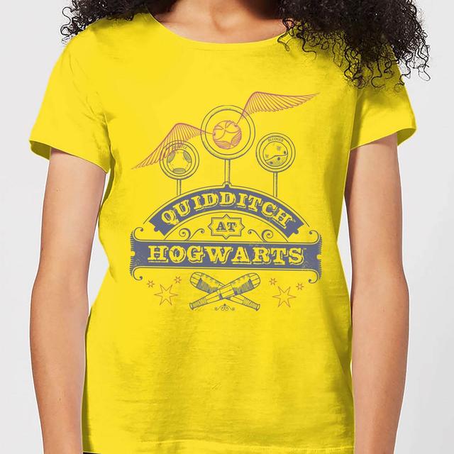 Camiseta Harry Potter Quidditch en Hogwarts - Mujer - Amarillo - S on Productcaster.